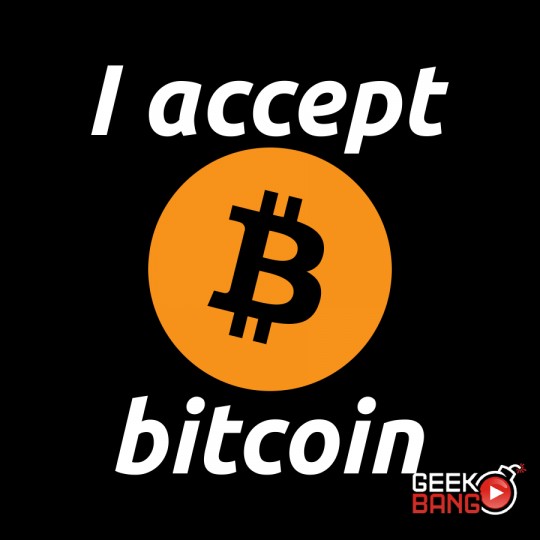 Tričko I accept bitcoin