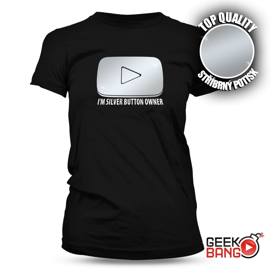 Tričko Youtuber, silver